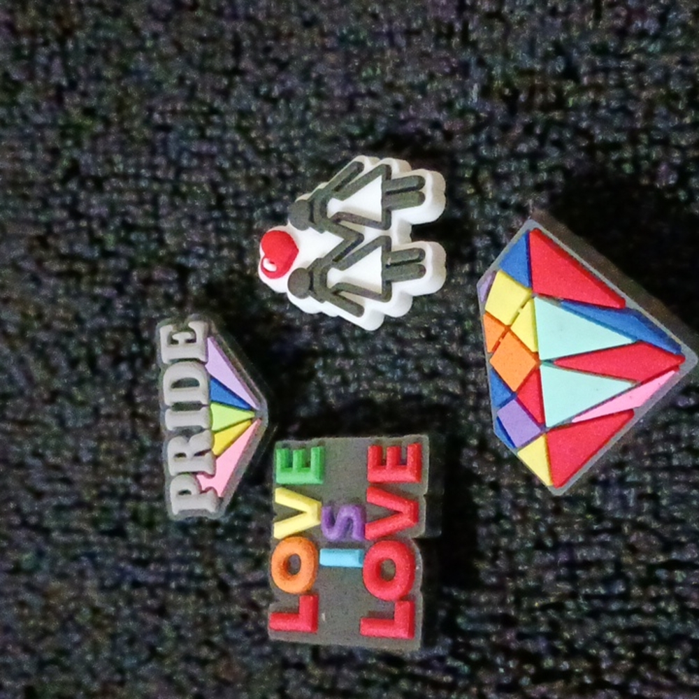Jibbitz croc charms pride diamond love is love